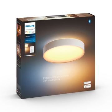 Philips - Світлодіодний стельовий світильник з регулюванням яскравості Hue LED/19,2W/230V 2200-6500K діаметр 381 мм білий + пульт дистанційного керування