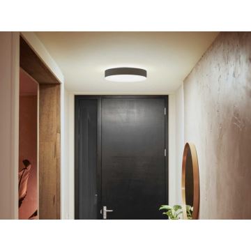 Philips - Світлодіодний стельовий світильник з регулюванням яскравості Hue LED/19,2W/230V 2200-6500K діаметр 381 мм чорний + пульт дистанційного керування