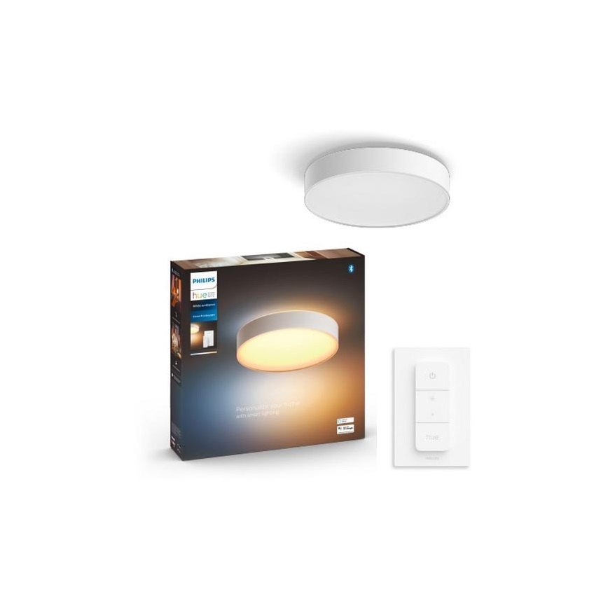 Philips - Світлодіодний стельовий світильник з регулюванням яскравості Hue LED/19,2W/230V 2200-6500K діаметр 381 мм білий + пульт дистанційного керування