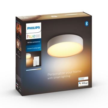 Philips - Світлодіодний стельовий світильник з регулюванням яскравості Hue LED/9,6W/230V 2200–6500K діаметр 261 мм білий + пульт дистанційного керування