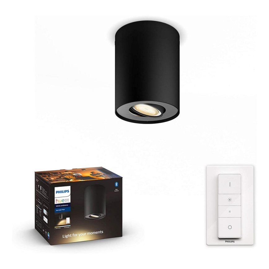 Philips - Світлодіодний світильник з регулюванням яскравості Hue PILLAR 1xGU10/5W/230V + пульт дистанційного керування