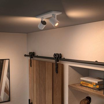 Philips - Точковий LED світильник з регулюванням яскравості Hue RUNNER 2xGU10/4,2W/230V 2200-6500K + пульт дистанційного керування білий