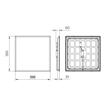 Philips - Вбудована стельова LED панель LEDINAIRE LED/34W/230V 60x60 см 4000K