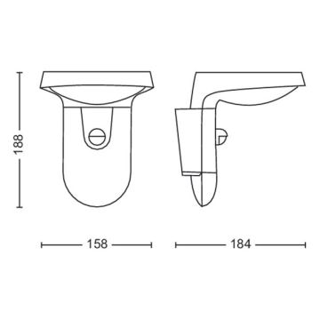 Philips - Вуличний світлодіодний настінний світильник з датчиком LED/9W/230V 4000K IP44