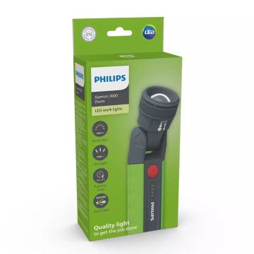 Philips X30ZOOMX1 - Светодиодный аккумуляторный фонарь с регулированием яркости XPERION LED/6W/3,7V 1000 лм 2500 mAh IP54