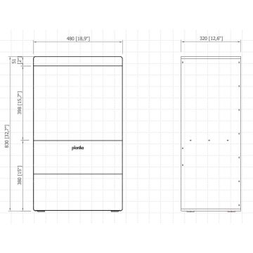 Planika - Камин на водяном пару с пультом дистанционного управления 83x48 см 125W/230V черный