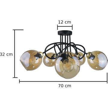 Припотолочная люстра VENUS GOLD 5xE27/60W/230V