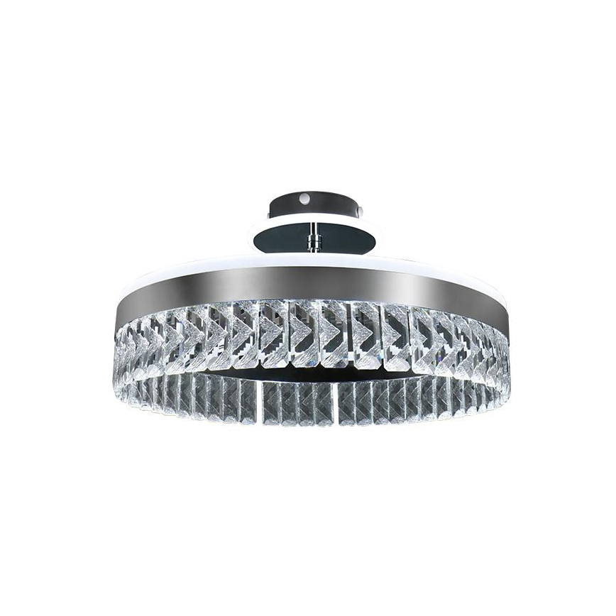 Пристельова LED кришталева люстра з регулюванням яскравості LED/75W/230V 3000-6500K хром + пульт дистанційного керування