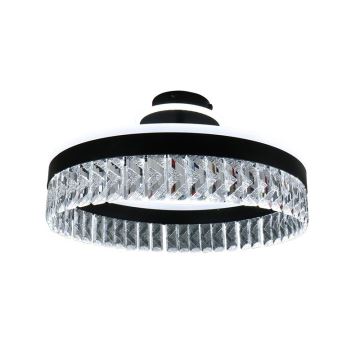 Пристельова LED кришталева люстра з регулюванням яскравості LED/75W/230V 3000-6500K чорний + пульт дистанційного керування