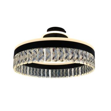 Пристельова LED кришталева люстра з регулюванням яскравості LED/75W/230V 3000-6500K чорний + пульт дистанційного керування