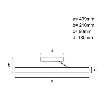 Пристельова LED люстра з регулюванням яскравості LED/86W/230V 3000-6500K чорний + пульт дистанційного керування