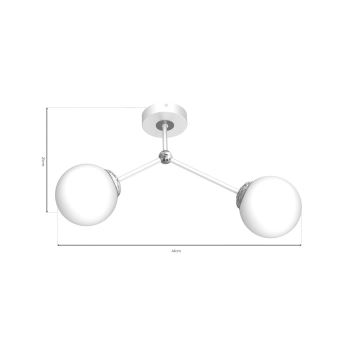 Пристельова люстра JOY 2xE14/40W/230V білий/блискучий хром
