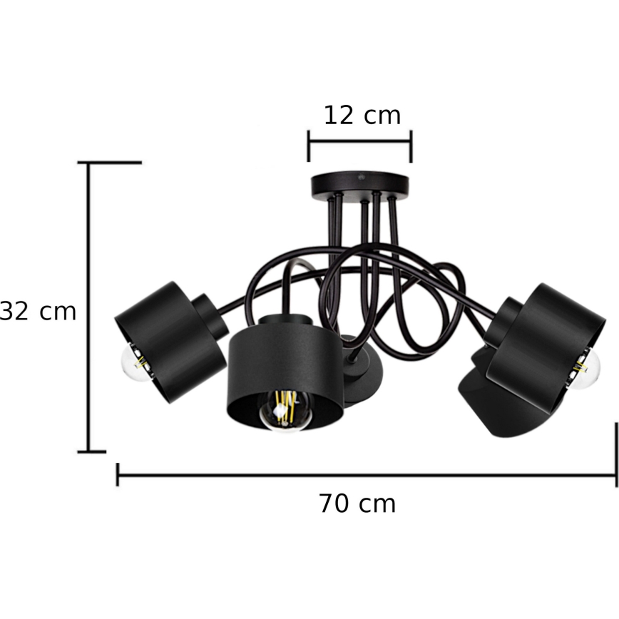 Пристельова люстра SIMPLY BLACK 5xE27/60W/230V