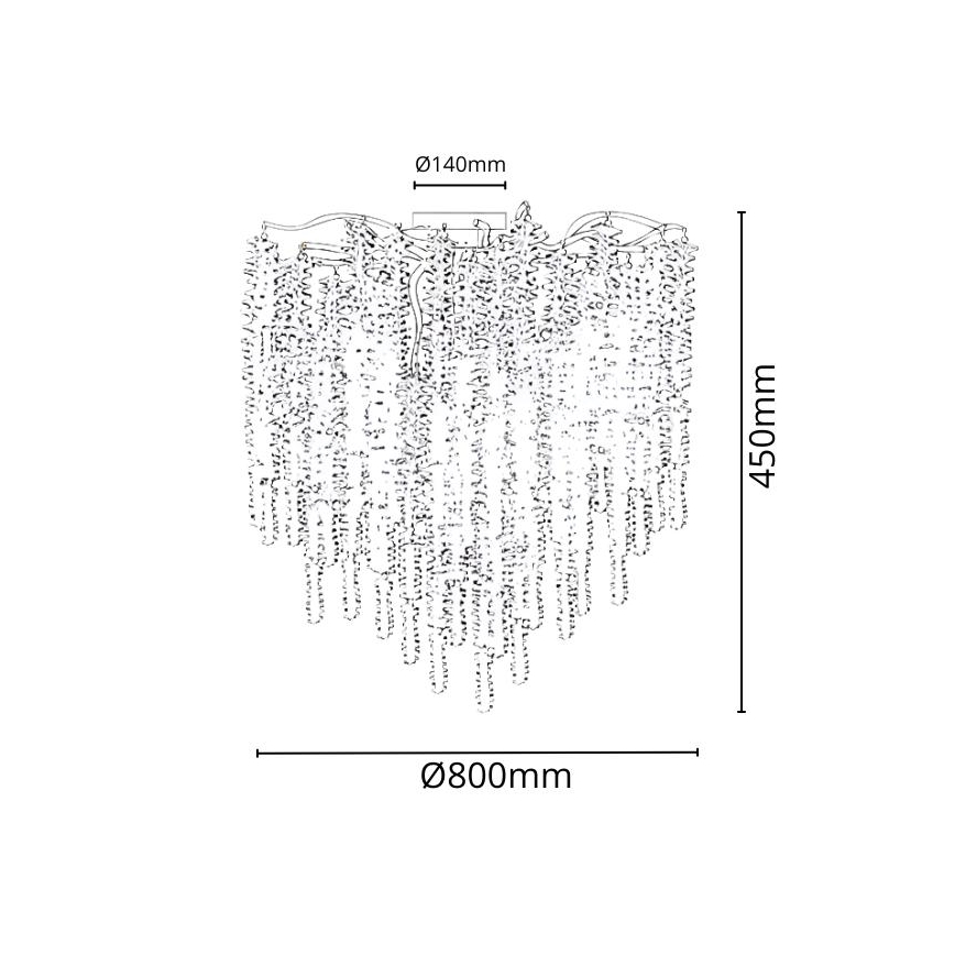 Пристельова кришталева люстра 12xG9/40W/230V золотий