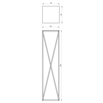 Подставка для цветов 100x24 см золотой