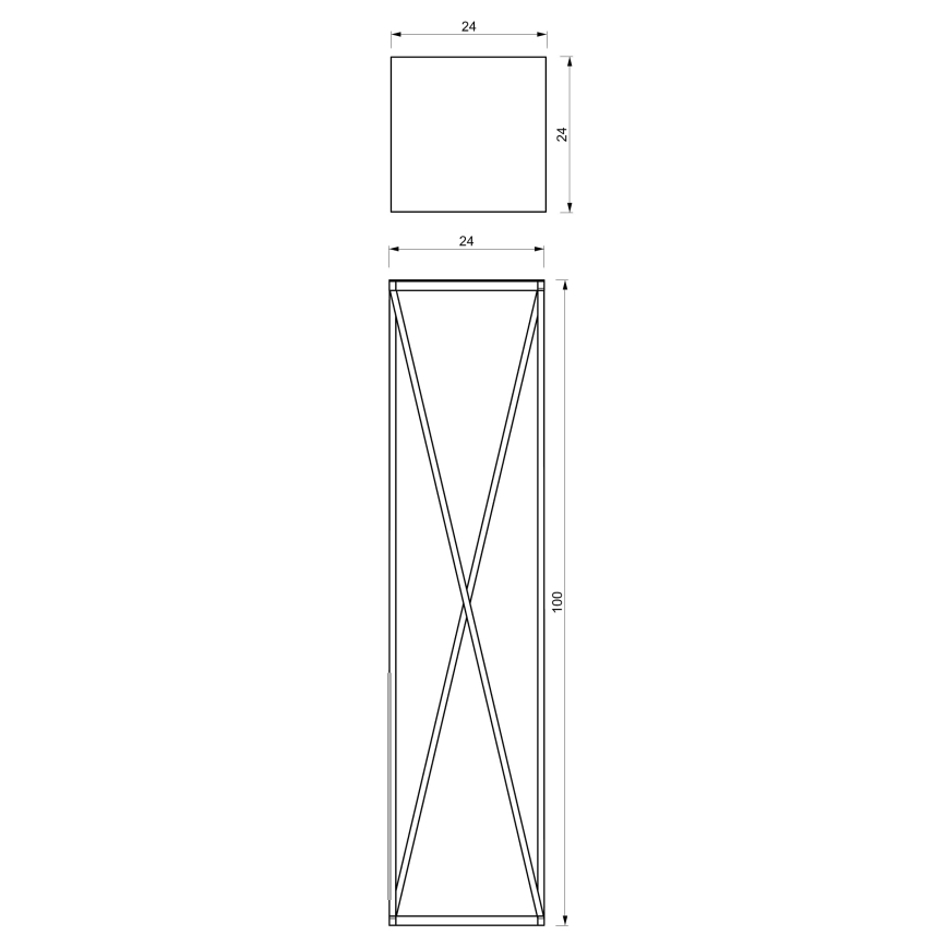 Подставка для цветов 100x24 см золотой