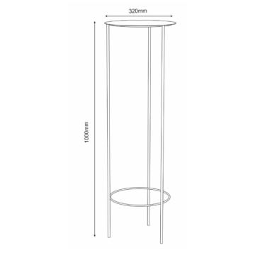 Подставка для цветов 100x32 см белый