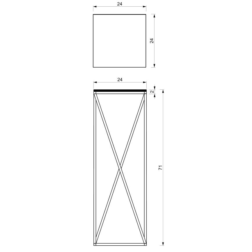 Подставка для цветов 70x24 см черный