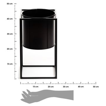 Подставка для цветов RING 40x23 см черная