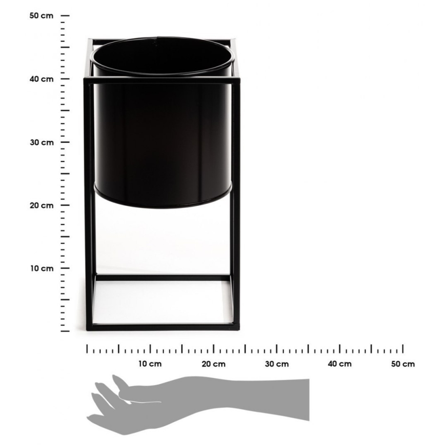 Подставка для цветов RING 40x23 см черная