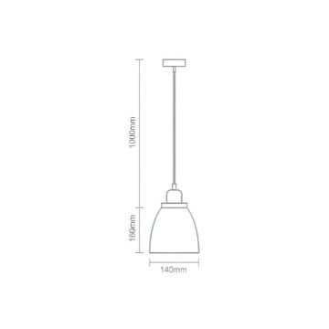 Подвесная люстра 1xE27/60W/230V диаметр 14 см