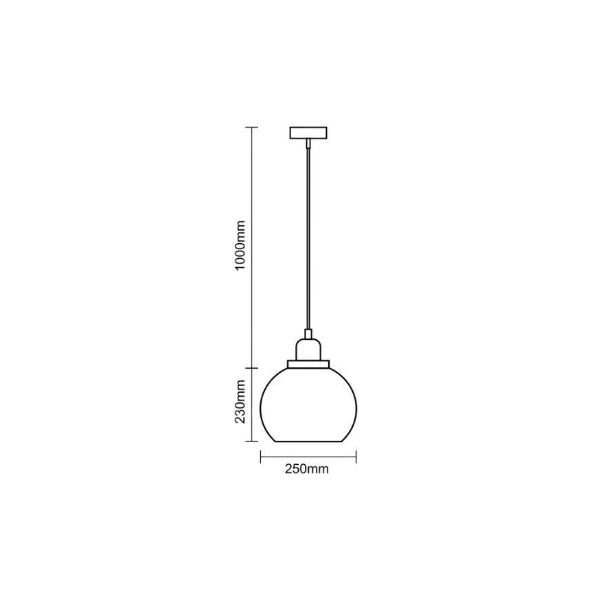 Подвесная люстра 1xE27/60W/230V диаметр 25 см