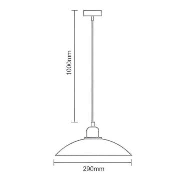 Подвесная люстра 1xE27/60W/230V диаметр 29 см черный