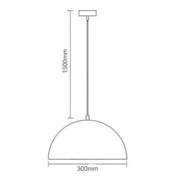 Подвесная люстра 1xE27/60W/230V диаметр 30 см белый