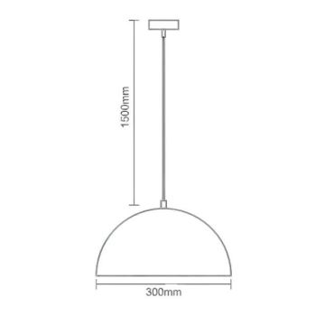 Подвесная люстра 1xE27/60W/230V диаметр 30 см черный