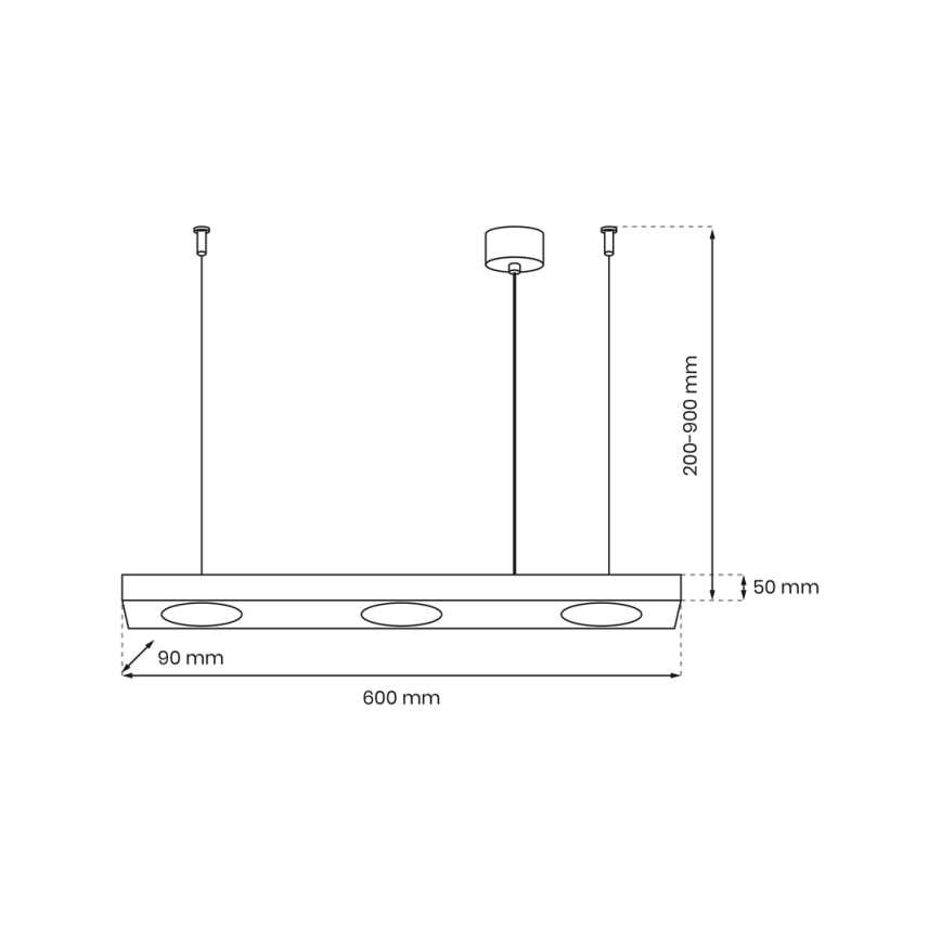 Подвесная люстра ALEXANDER 3xGX53/12W/230V черный