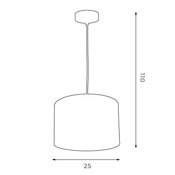 Подвесная люстра ARDEN 1xE27/60W/230V диаметр 25 см зеленая/золотая