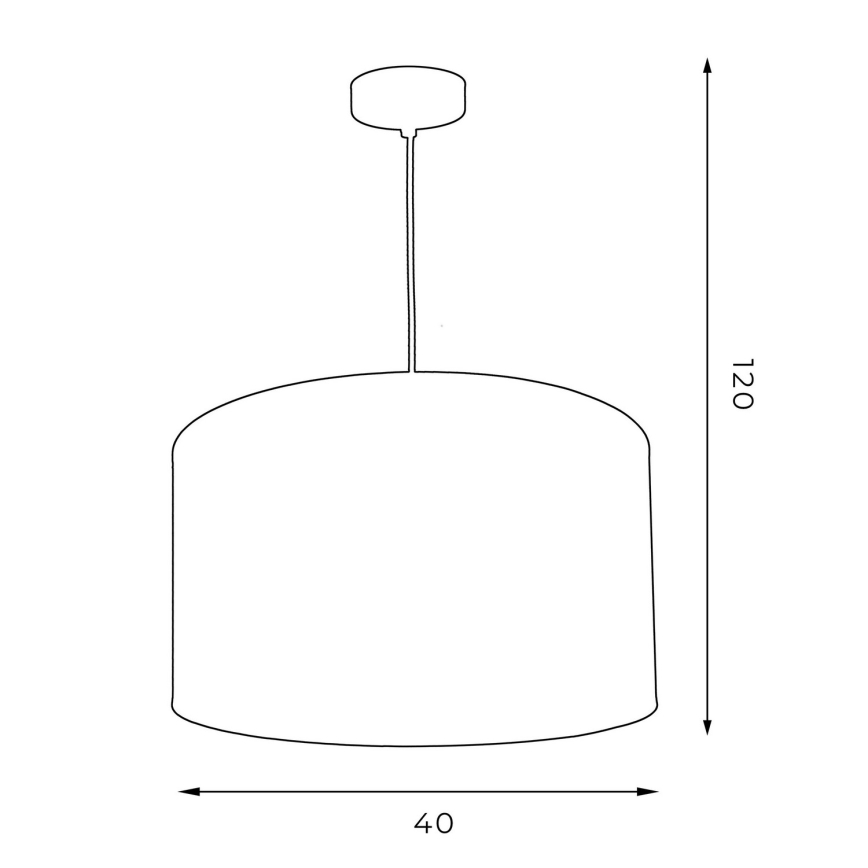 Подвесная люстра ARDEN 1xE27/60W/230V диаметр 40 см черная/белая