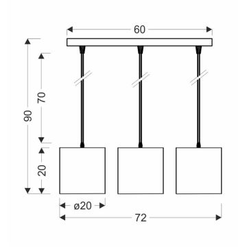 Подвесная люстра ATLANTA 3xE27/40W/230V белый