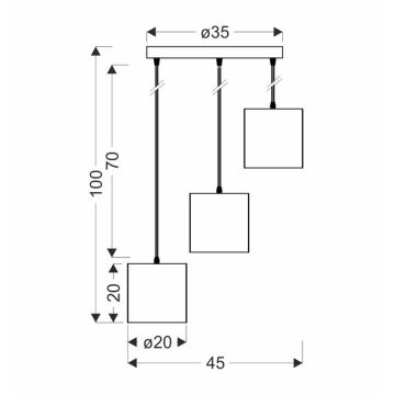 Подвесная люстра ATLANTA 3xE27/40W/230V белый