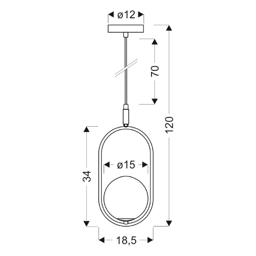 Подвесная люстра CORDEL 1xG9/28W/230V золотистый