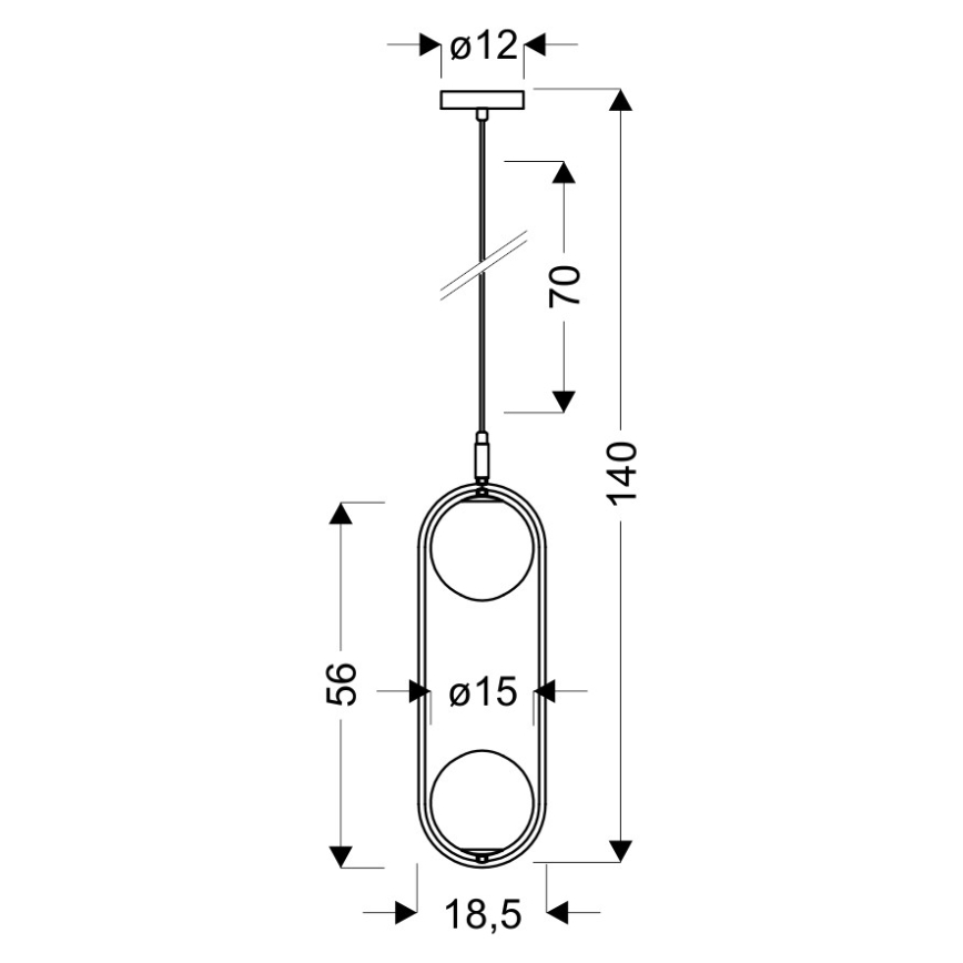 Подвесная люстра CORDEL 2xG9/28W/230V блестящий хром