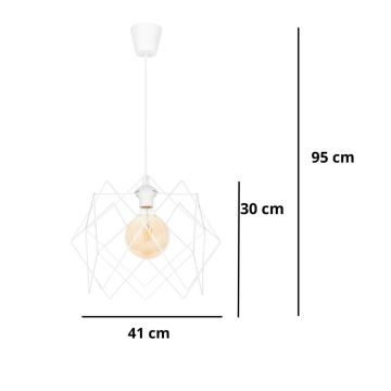 Подвесная люстра GALL 1xE27/60W/230V белый