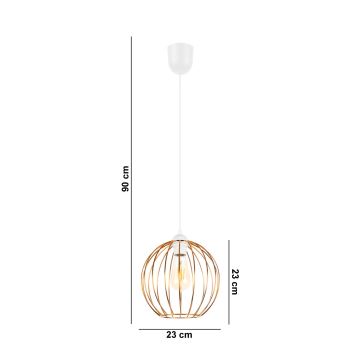 Подвесная люстра MATT 1xE27/60W/230V белая/медная