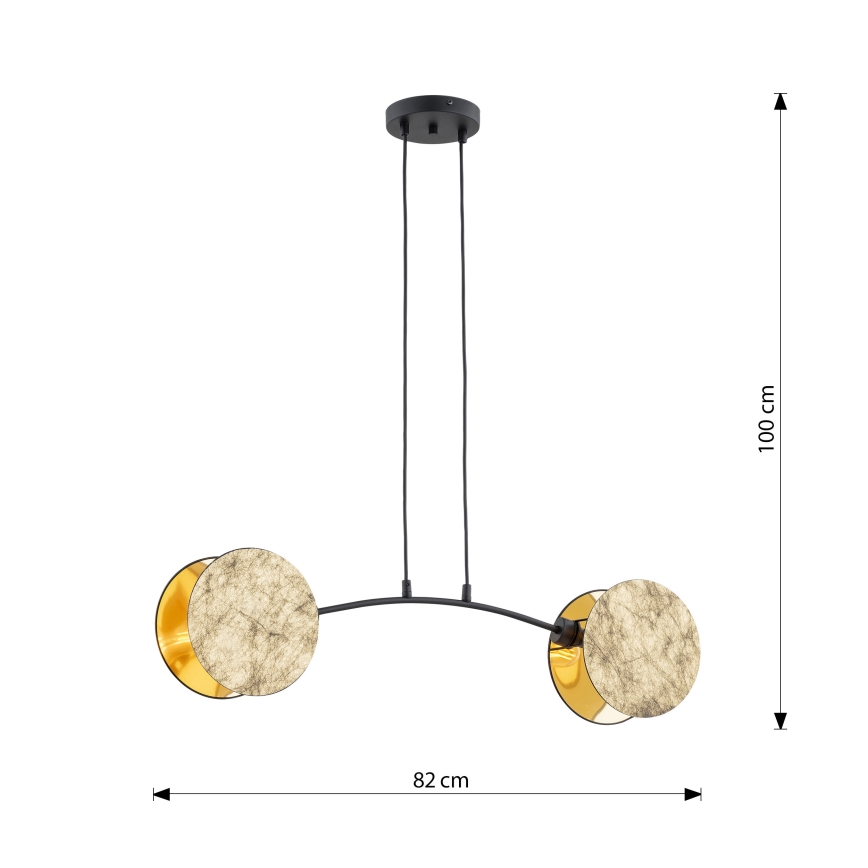 Подвесная люстра MOTIF 2xE27/15W/230V золотистый