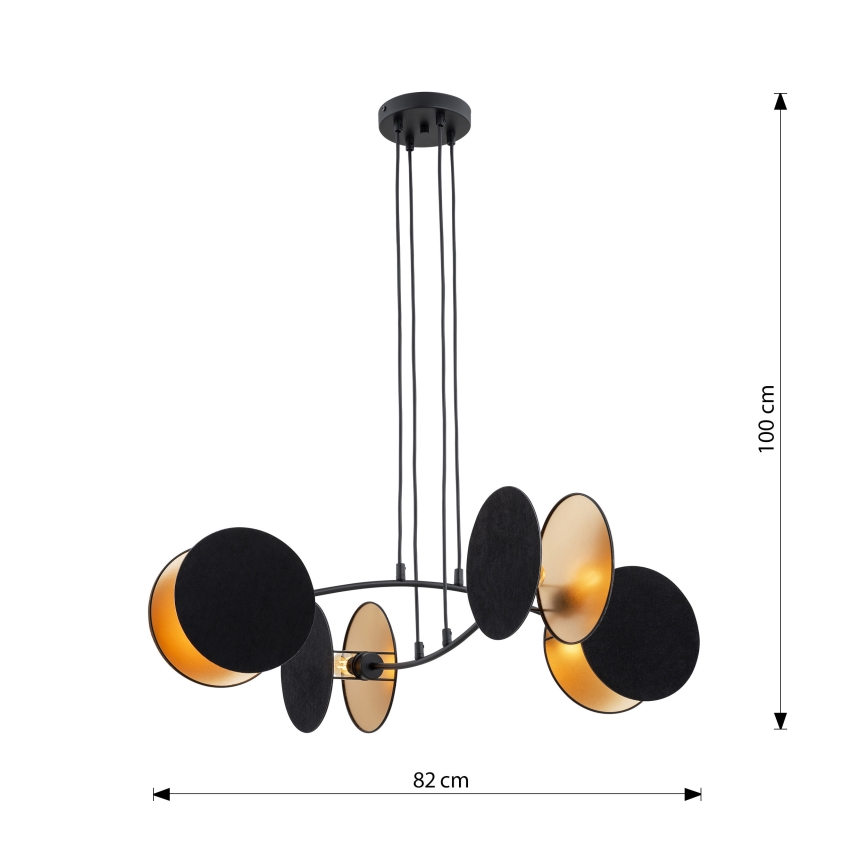 Подвесная люстра MOTIF 4xE27/15W/230V черный