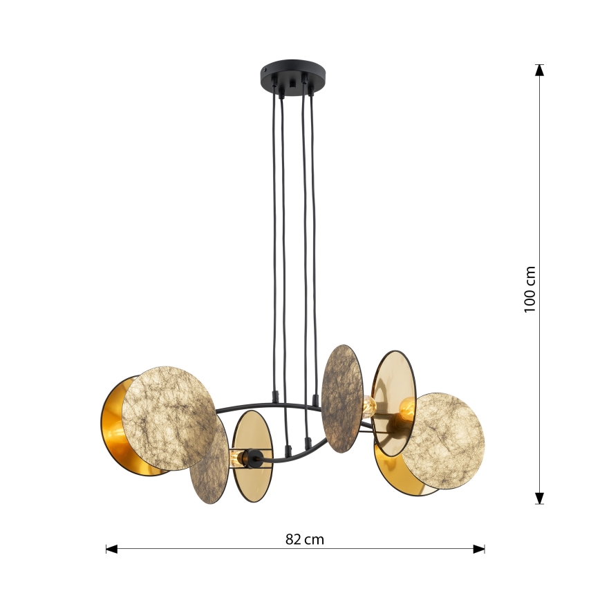 Подвесная люстра MOTIF 4xE27/15W/230V золотистый