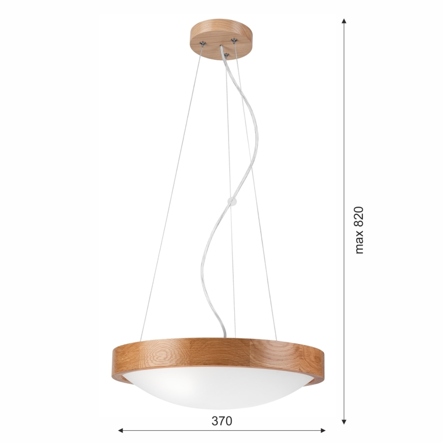 Подвесная люстра OAK SLIM 2xE27/60W/230V диаметр 37 см дуб