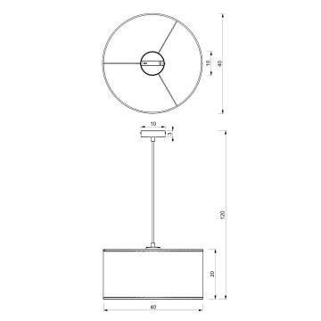 Подвесная люстра RATTAN 1xE27/60W/230V диаметр 40 см ротанг