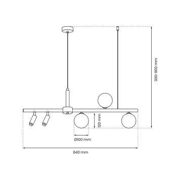 Подвесная люстра SIRIO 5xG9/25W/230V черная