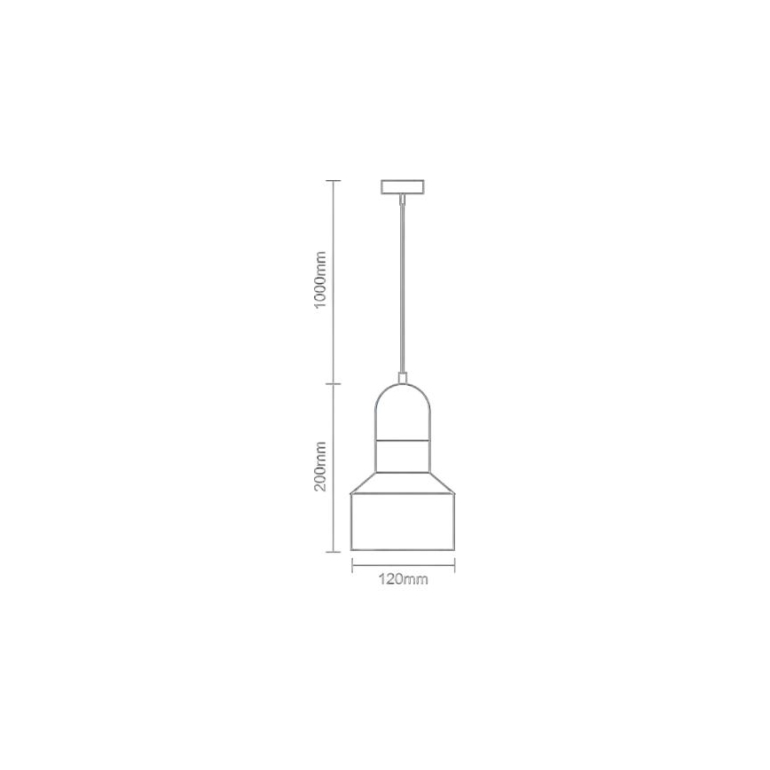 Подвесная люстра TERRAZZO 1xE27/60W/230V диаметр 12 см черный