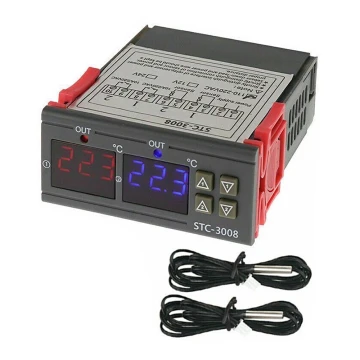 Подвійний цифровий термостат 3W/230V