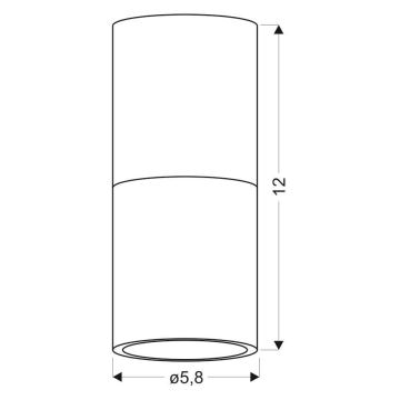 Потолочный светильник TUBA 1xGU10/50W/230V черный