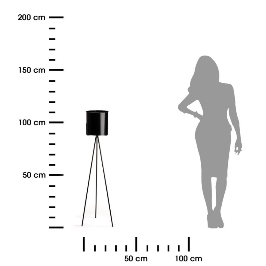 Підставка для квітів TRIPOD 110x25 см чорний