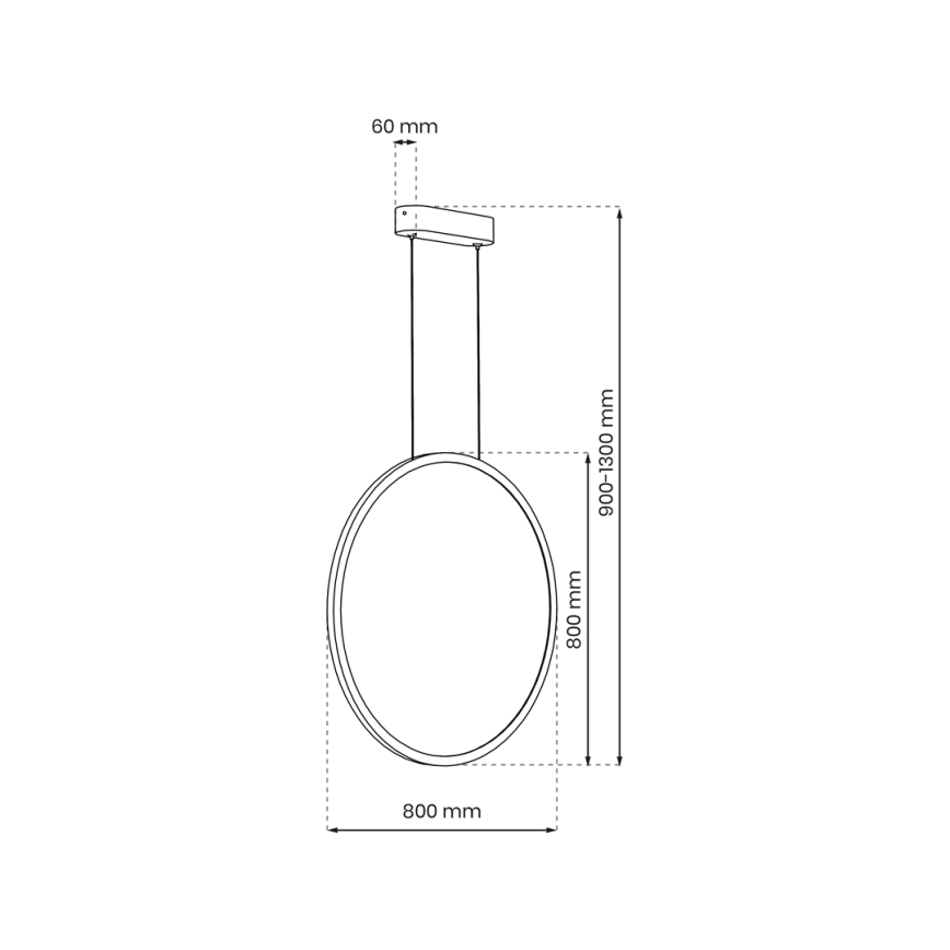 Підвісна LED люстра для ванної кімнати SATURNO LED/46W/230V IP44 золотий