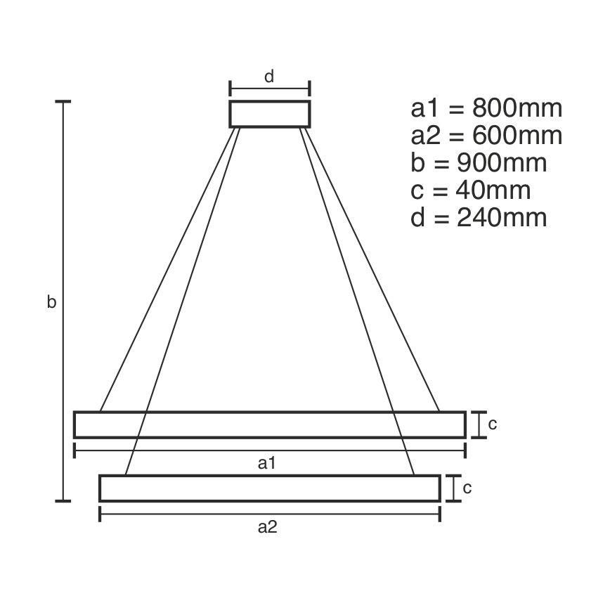 Підвісна LED люстра з регулюванням яскравості LED/100W/230V 3000-6500K + пульт дистанційного керування